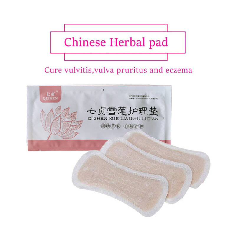 50Pcs Medicine Pad Swabs Feminine Hygiene Medicated Pads Gynecological Cure Care Pad Strip Relieving Itching Health Care Pad