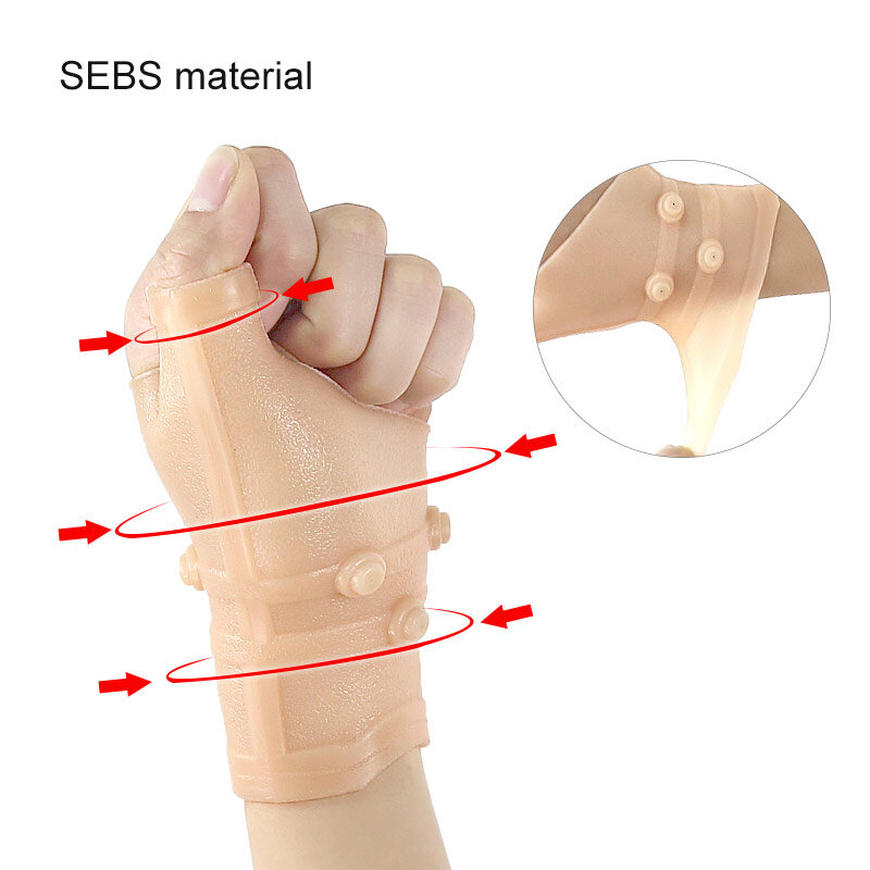 PVP เจลแม่เหล็กสายรัดข้อมือ Thumb สนับสนุน Carpal อุโมงค์ซิลิโคนสายรัดข้อมือ Tenosynovitis Typing Pain