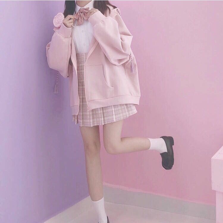 Pure cotton plush bone print coat women's 2023 new Harajuku cartoon character cosplay loose zipper hooded sweater jacket