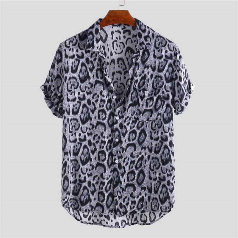 Nueva camisa de manga corta con estampado 3D de moda informal de gran tamaño para hombre, camisa para hombre