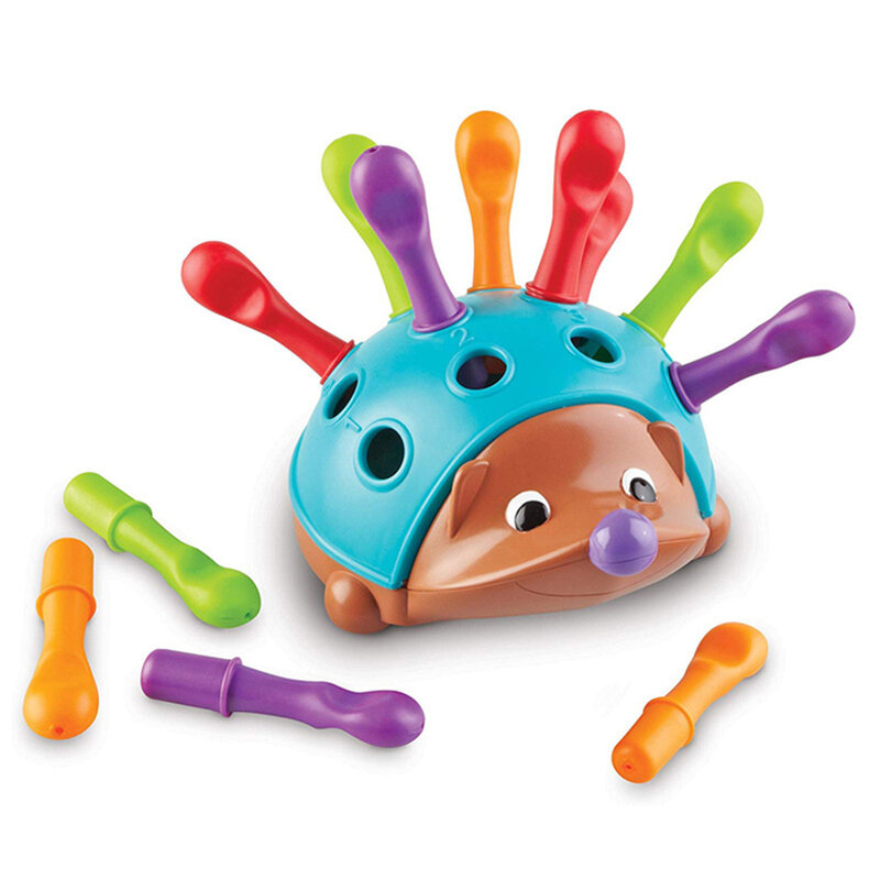 Erizo bebé Montessori entrenamiento enfocado en niños Motor fino mano ojo coordinación lucha insertada juguete educativo temprano niños