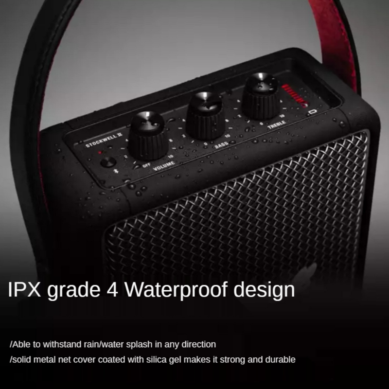 Haut-parleur Marshall Stockwell II Rock Retro Portable, Bluetooth 5.0, pour la maison, en plein air, en voyage, étanche IPX4