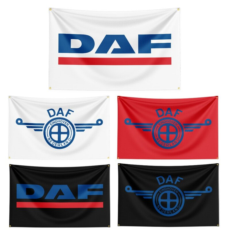 3x5 Ft flaga DAF poliester cyfrowy nadrukowane Logo Car Club Banner
