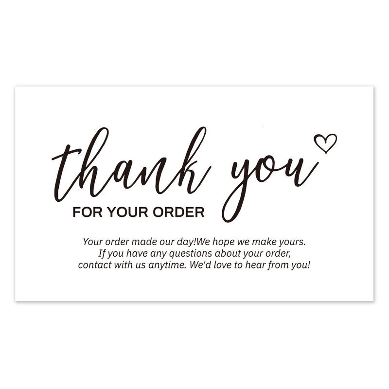 Rosa gracias por tu apoyo, tarjetas de visita pequeñas, 10-50 piezas, tarjetas rectangulares de elogio para compras al por menor en línea