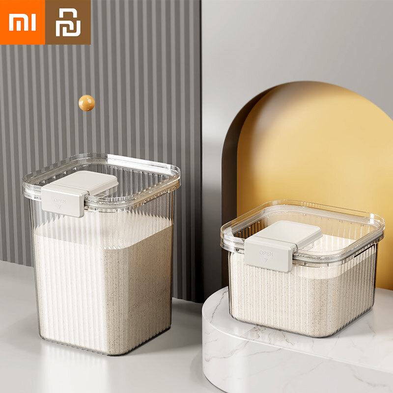 Xiaomi Youpin ข้าวบาร์เรลแมลงปิดผนึกข้าวกระบอกกล่องเครื่องใช้ในครัวเรือนความชื้นกล่องเก็บข้าวกล...