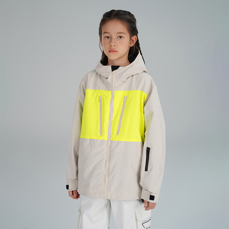 SEARIPE Ski Jackets Kids Winter Warm Suit Waterproof Windbreaker Thermal Clothing Snow Coat Outdoor Equipments Boys Girls