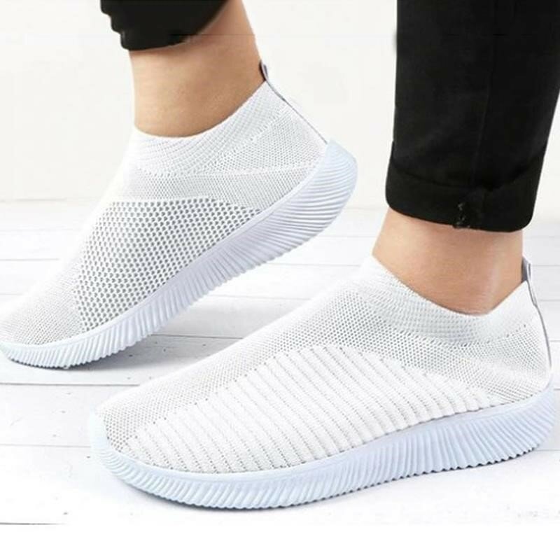 2022 New Women Casual Shoes Solid Color Women's Sneakers Slip On Shoes For Women Leisure Outdoor Ladies Loafers Zapatos De Mujer