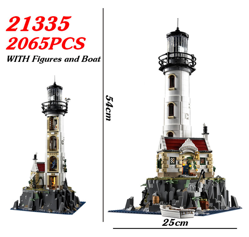 2022 New  Electric Lighthouse 21335 2065pcs Model Building Block Assembly Kit Children's Toy Gift
