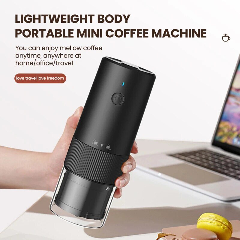 새로운 업그레이드 휴대용 전기 커피 그라인더 TYPE-C USB 충전 전문 세라믹 그라인딩 코어 커피 콩 그라인더
