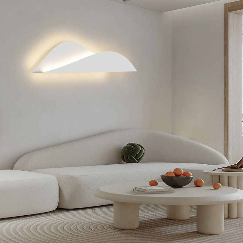 Branco moderno conduziu a lâmpada de parede sala de estar lâmpada de parede de fundo do hotel corredor de iluminação nordic designer simples lâmpada de parede 90-260v