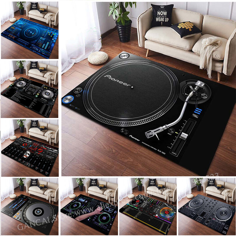 Disc Player Carpet Rugs For Bedroom Living Room Furry Floor Mats 3d Printing Large Carpet Room Decor Aesthetic Home Decorarion