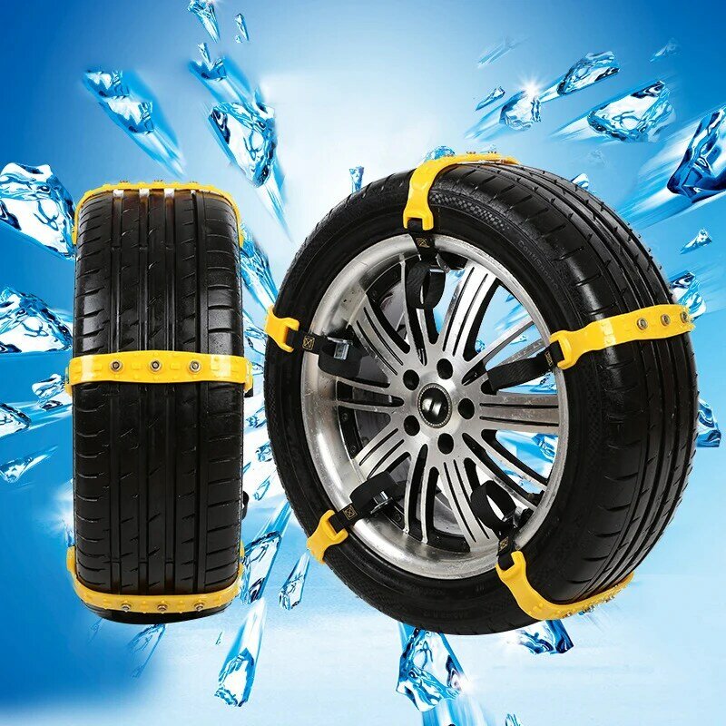 1PC Car Wheel Chains TPU Auto Snow Chain Belt Emergency Tire Car Wheel Snow And Ice Chain Tyre Driving Outdoor For Car SUV Safey