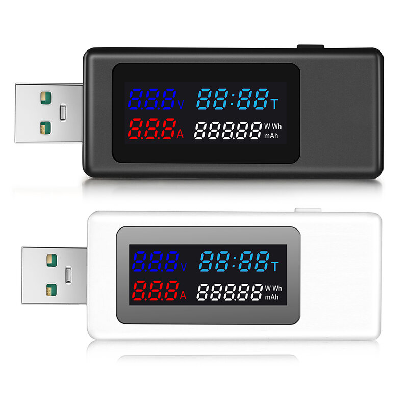 Wattmeter Spannung Tester Arzt Detektor KWS-V30 6 in 1 USB Tester Digital Spannung Power Timing Kapazität Meter Detektor