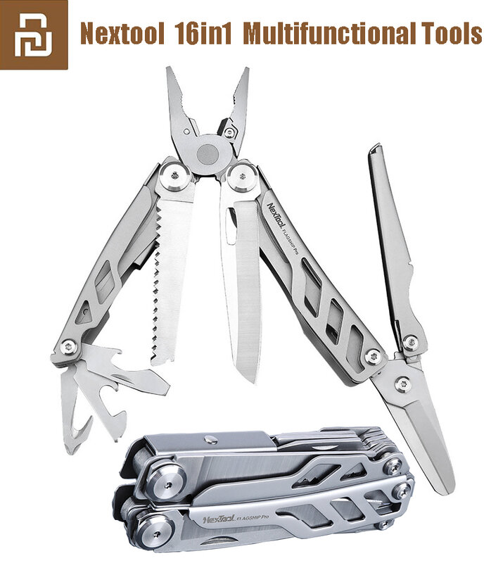 Youpin Nextool 16In1 Multitool คีม Wire Stripper เครื่องตัดสายพับ Pocketknives กลางแจ้ง Multifunctional Universal คีม