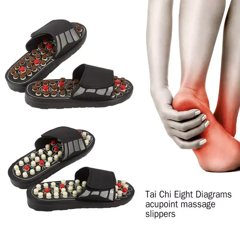 Fuß Massage Hausschuhe Akupunktur Therapie Massager Schuhe Für Fuß Akupunkturpunkt Aktivierung Reflexzonenmassage Füße Pflege Massageador Sandale