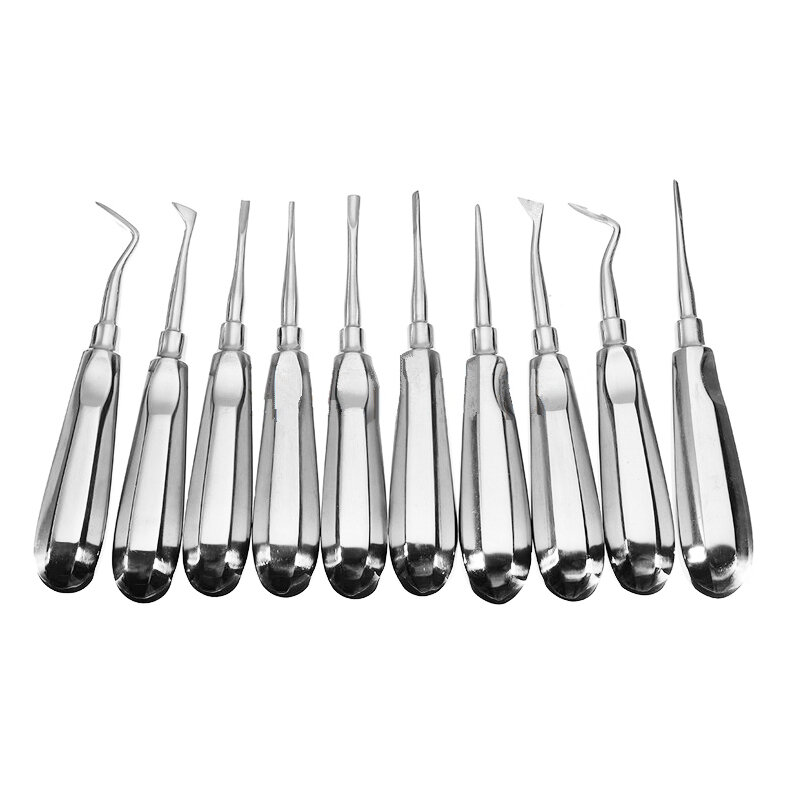Tandheelkundige Orthodontische Wortel Lift, 10 Stks/set Rvs Hoofd Gebogen Pen Tool Tandheelkunde Tandarts Instrument Dental Tool