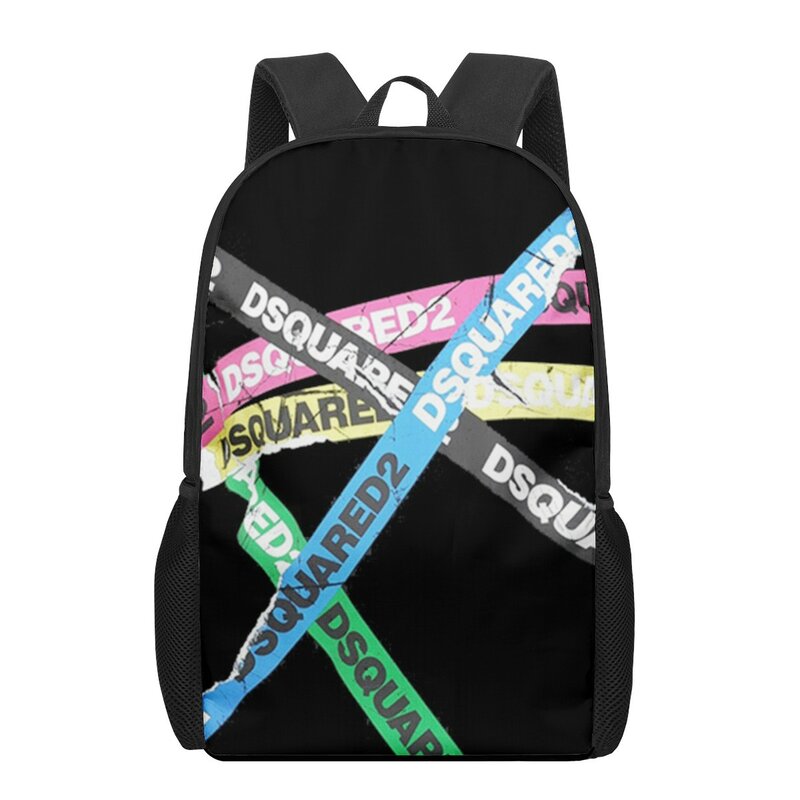 Dsq2 d2 moda tendência marca impressão mochila dos homens crianças meninos rock rolo mochilas sacos de escola para adolescente diário bagpack saco de livro pacote