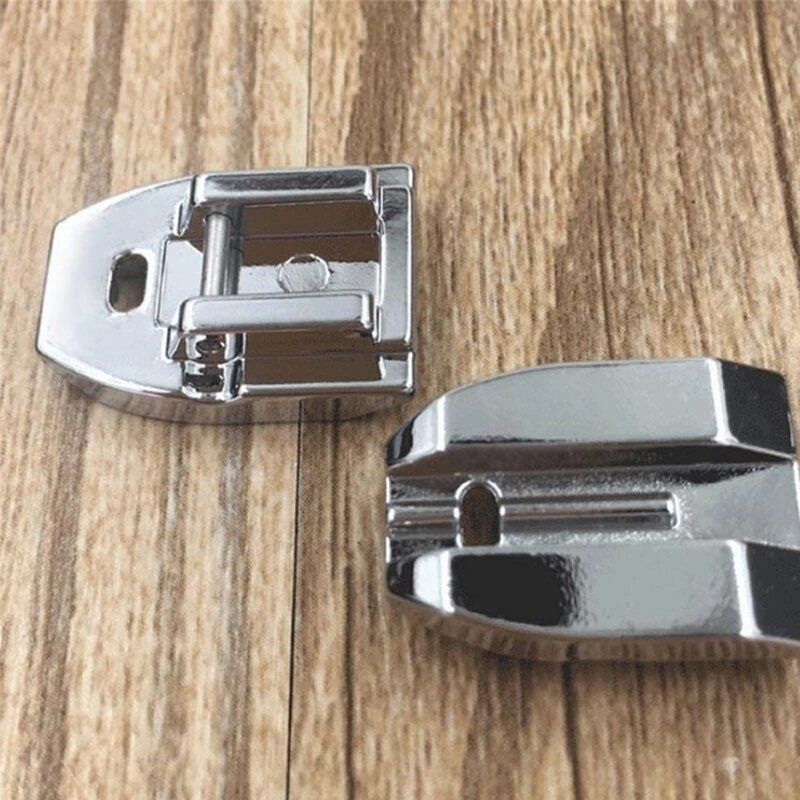 Invisible Zipper Foot for Household Sewing Machine Concealed Domestic Accessories Part Tool Metal Elastic Cord Band Fabric Roll