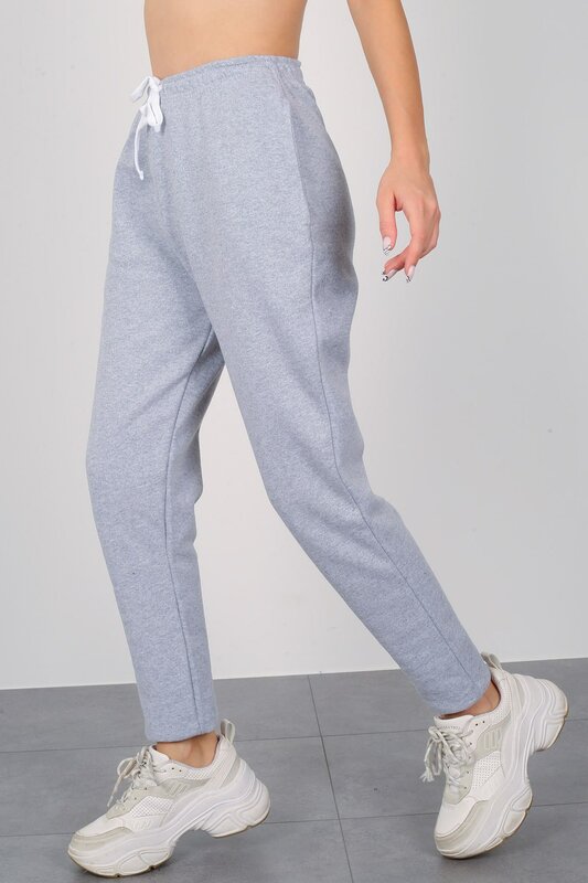 Facette-pantalones de chándal de dos hilos para mujer, color gris, 2021298721