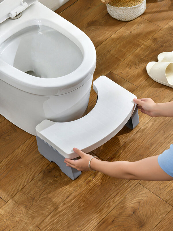 Foldable Toilet Stool Plastic Squatting Pit for Children and Adults Bathroom Constipation Pad Raised Toilet Stool Home Furniture