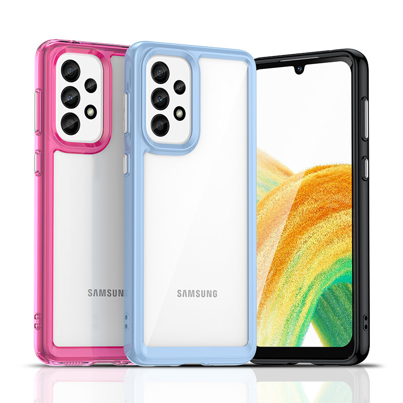 Clear Case For Samsung Galaxy A33 Case For Samsung Galaxy A33 A23 A53 Cover Funda Hard Translucent Soft Frame Shockproof  Bumper