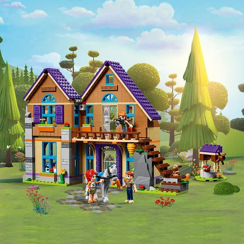 Blocs de construction de la maison de Mia, 796 pièces, maison de Villa en bois, briques, modèle classique pour fille, jouets pour la famille, cadeaux d'anniversaire, 41369