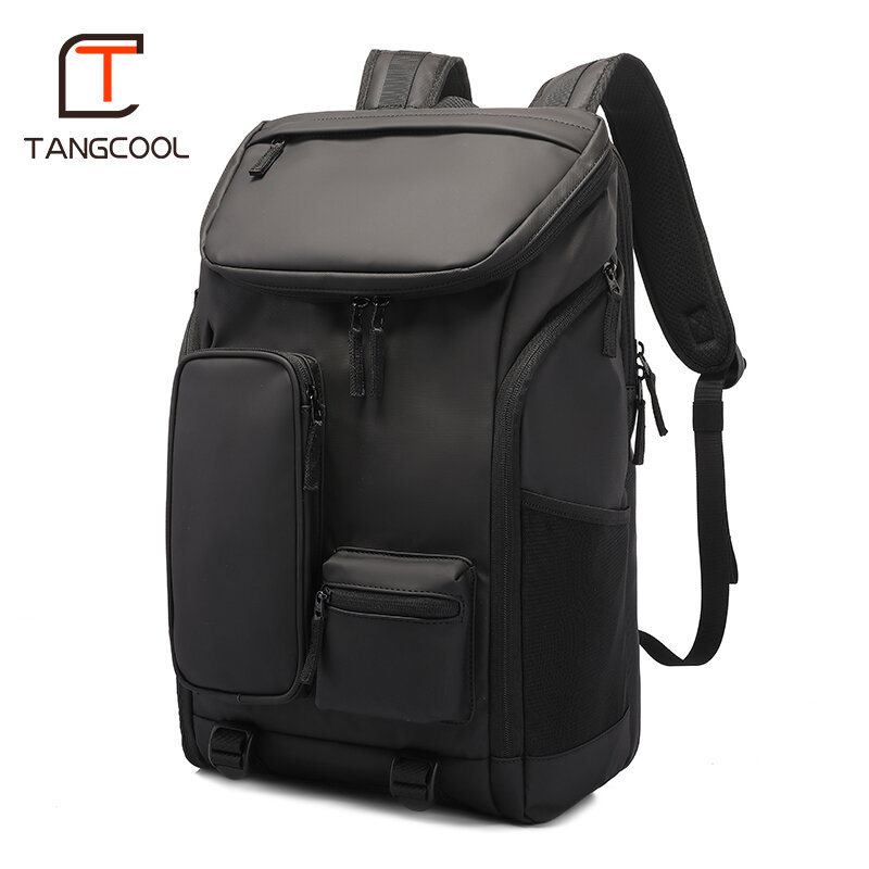 Tangcool-男性とティーンエイジャーのための防水バックパック,ティーンエイジャーのための豪華なランドセル,大容量,オックスフォード,USB充電付き