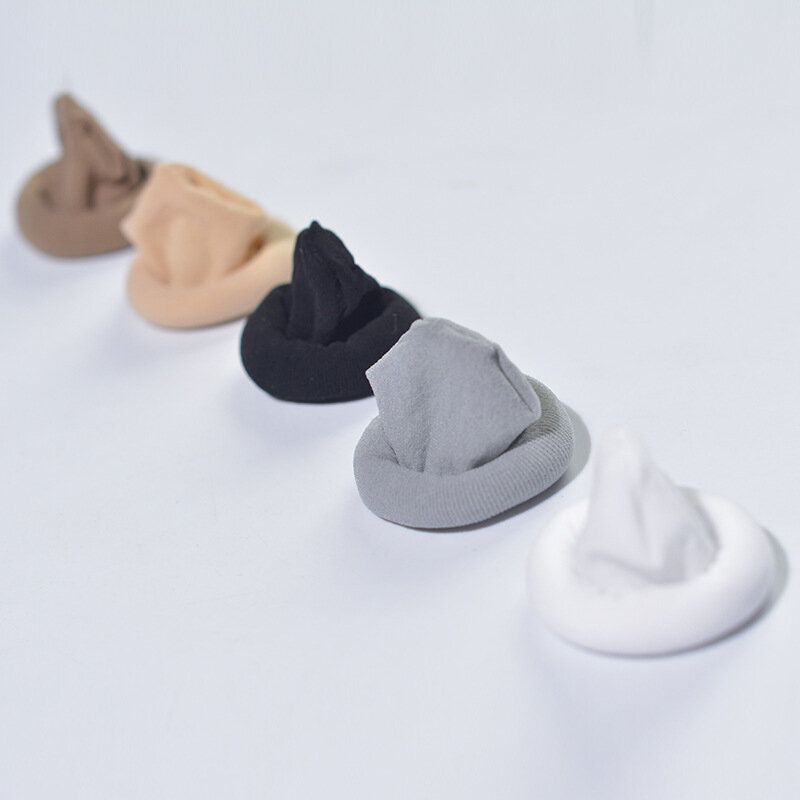 جوارب رجالية مخملية غطاء للقضيب بدون خياطة جانبية للاستمناء جوارب كأس للاستمناء للاستعمال مرة واحدة قطعة أثرية حرير أسود