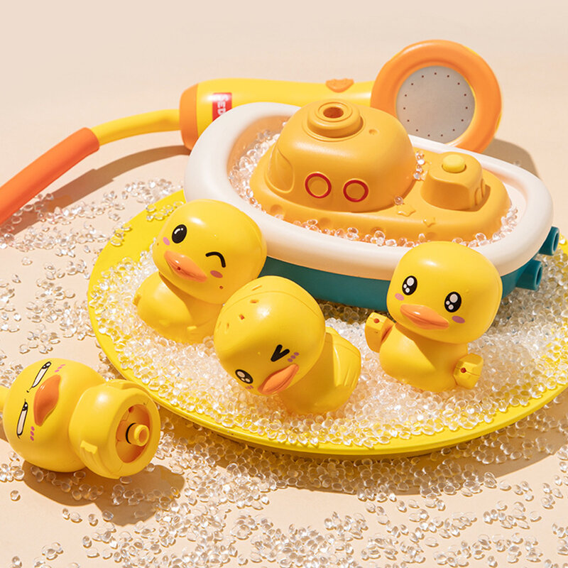 Baby Bath Toys Cute Duck Electric Water Spray Bathroom Bathing Toys Kids Water Toys Shower Bathtubs Interactive Children Gifts