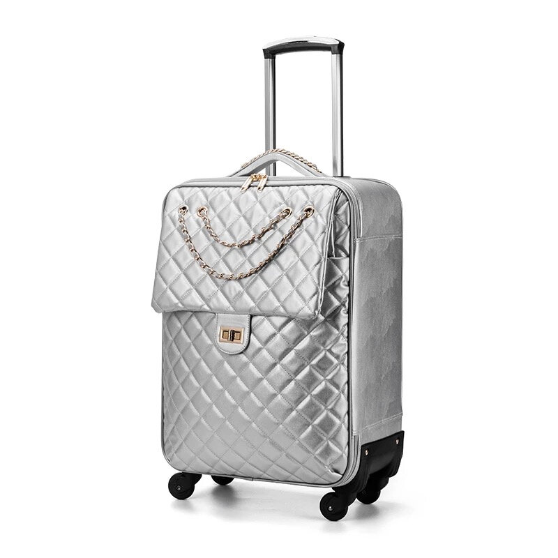 Uniwersalna torba podróżna na kółkach walizka na bagaż na kółkach torba na kółkach kobiety torba na bagaż kabinowy dziewczyna moda walizka box 20 cali bagażnik