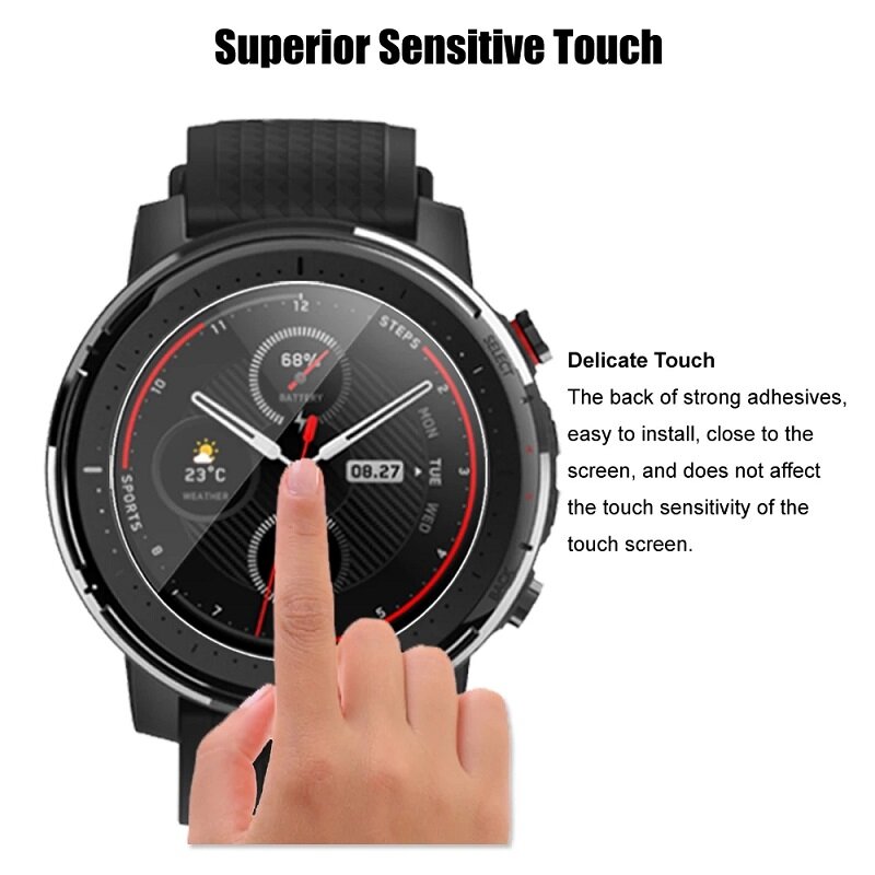Vetro temperato per Smart Watch Smartwatch pellicola proteggi schermo diametro 38MM 37MM 36MM 35MM 33MM 39MM 40MM 42MM 44MM 33MM-44MM