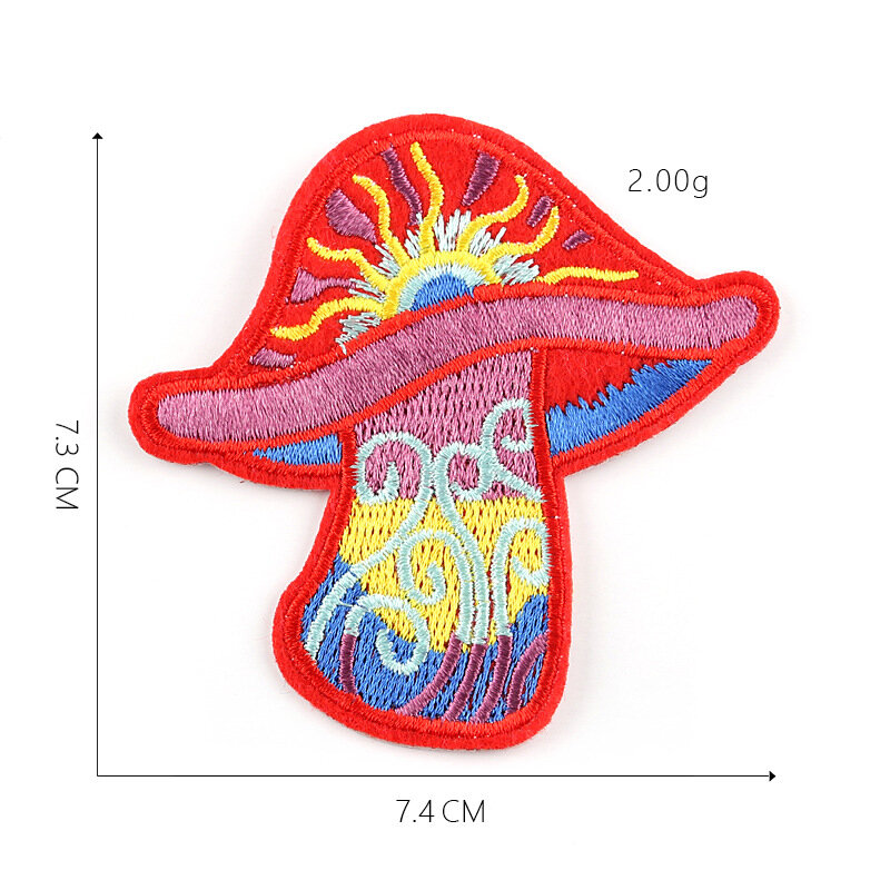 11Pcs Cartoon Mushroom Ironing Embroidered Patch For on repair Clothes patches on clothes Hat Jeans Applique DIY Badge Decor