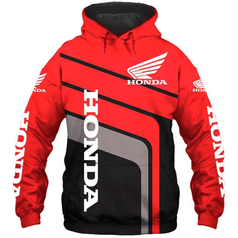 2021 gorąca sprzedaż męska bluza z kapturem Logo samochodu wysokiej jakości moda Honda motocykl odkryty jazdy bluza z okrągłym dekoltem