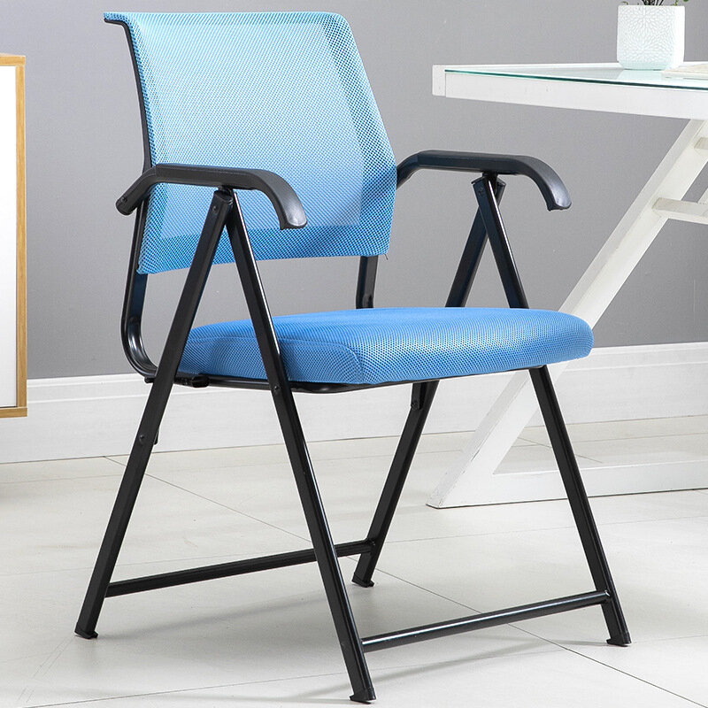 Folding Chair Backrest Stool Computer Chair Office Household Simple Mahjong Dining Chair Portable Stool Dormitory News Chair
