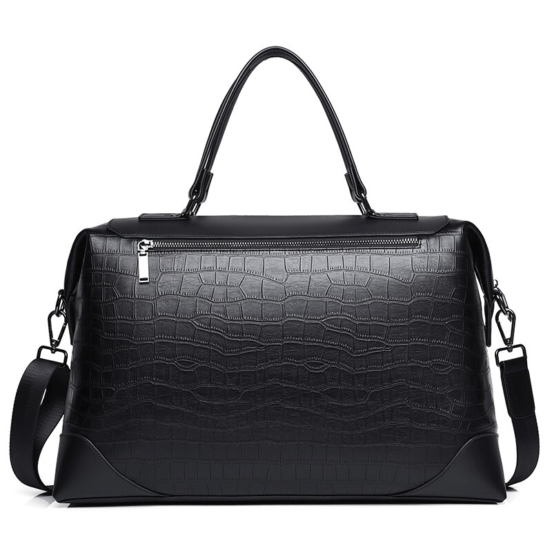 Дорожная сумка YILIAN для мужчин, мягкая кожаная сумка с каменным узором, ручной работы, вместительный деловой ранец
