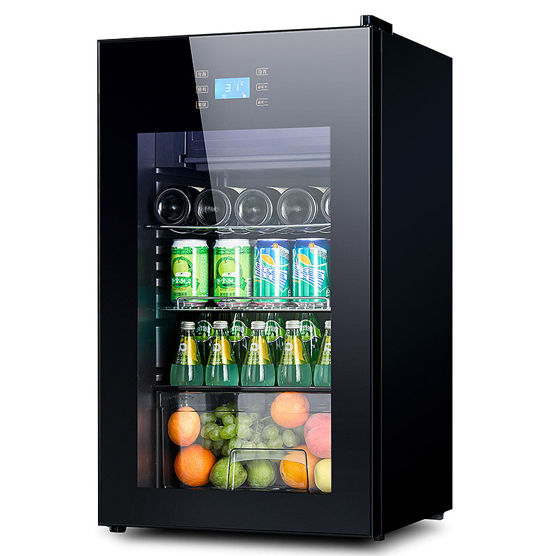 Odino-nevera para bebidas, refrigerador independiente de 95L de capacidad, con puerta de vidrio integrada, para cocina, Bar y oficina