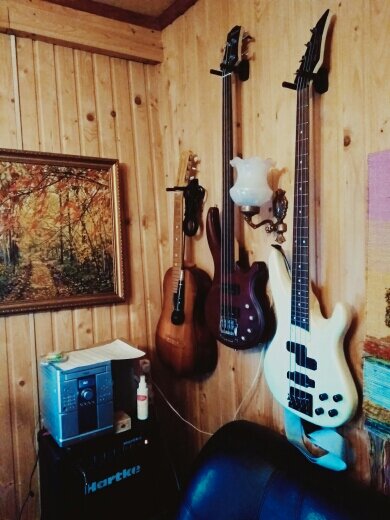2 Pcs Aiersi Black Metal Hanger Stand Wall Mount Hook Holder Fit For Bass Ukulele Violin Guitar And other String Instruments