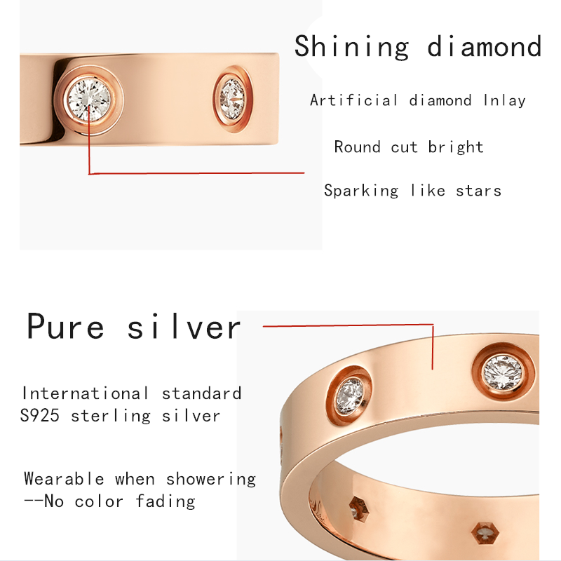 2022 Trends S925 Sterling Silver Boys' And ladies' Rings Couple Wedding Ring Luxury Jewelry