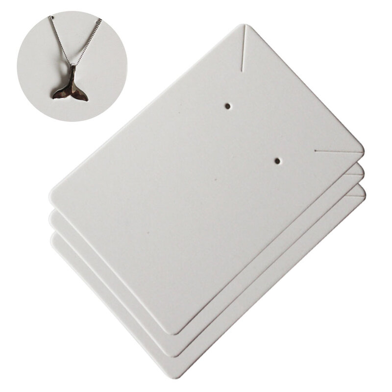 100 pçs papel pendurado jóias titular anti-lost display cartões eco-friendly colar sólido organizador embalagem portátil brincos tag