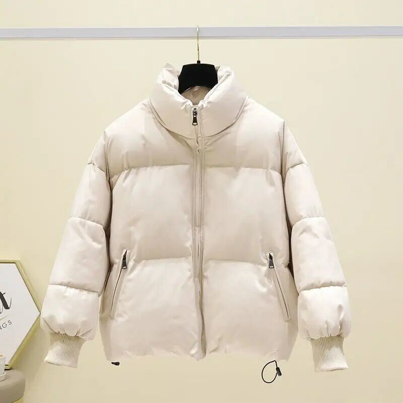 الشتاء سميكة الوقوف طوق أسفل سترة للطالبات النسخة الكورية معطف القطن فضفاضة