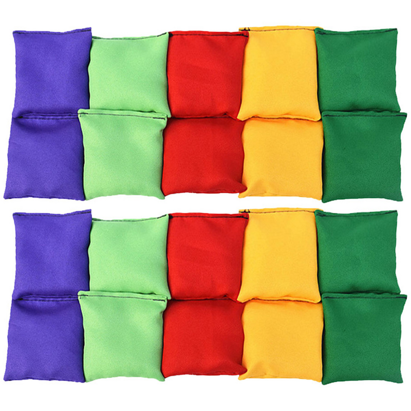 20 pezzi piccoli sacchi di fagioli gioco di lancio all'aperto Beanbag Kids Toss Game puntelli