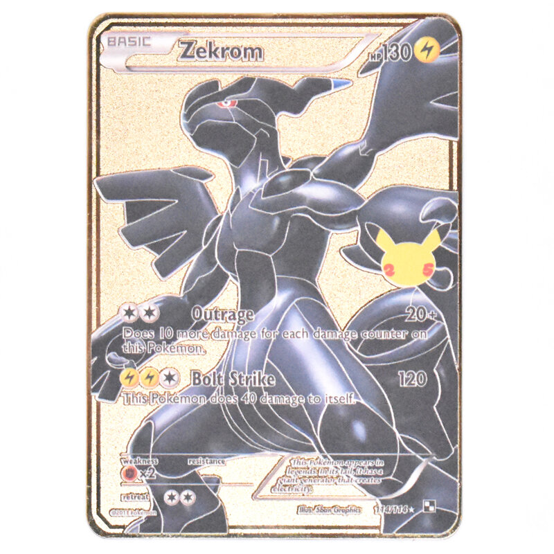 Cartes Pokemon anglaises Arceus Vmax 10000 points, cartes de Collection Charizard en métal, édition limitée, cadeau pour enfants