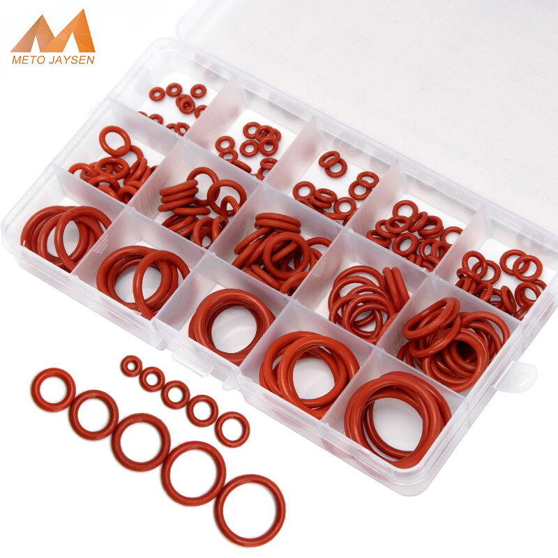 150PCS PCP Paintball VMQ High Pressure Sealing Silicone O-rings Red OD 6mm-30mm CS 1.5mm 1.9mm 2.4mm 3.1mm Gasket Replacements