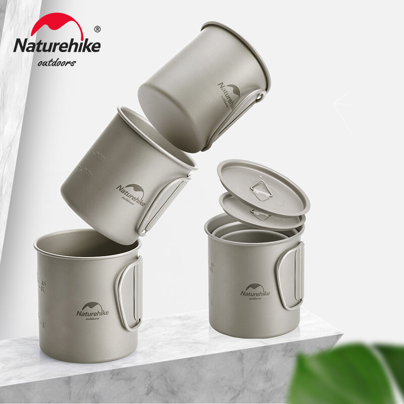 Naturehike-軽量の折りたたみ式ハンドル付きウォーターカップ,キャンプ用食器