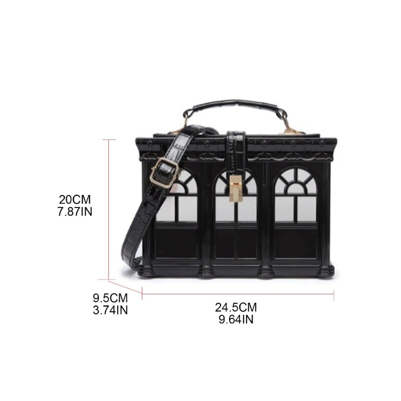 House Acrylic Box Shaped Women Purses and Handbags Fashion Top Handle Purse Bag