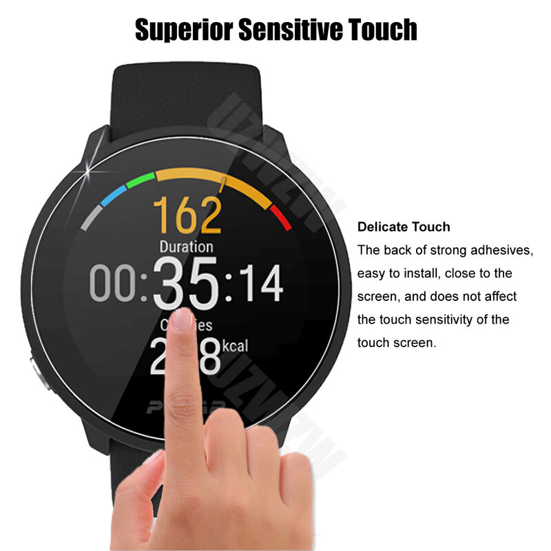 Polar Unite-Smart Watch protetor de tela de vidro temperado, película protetora, à prova de explosão, 2.5D, 3pcs