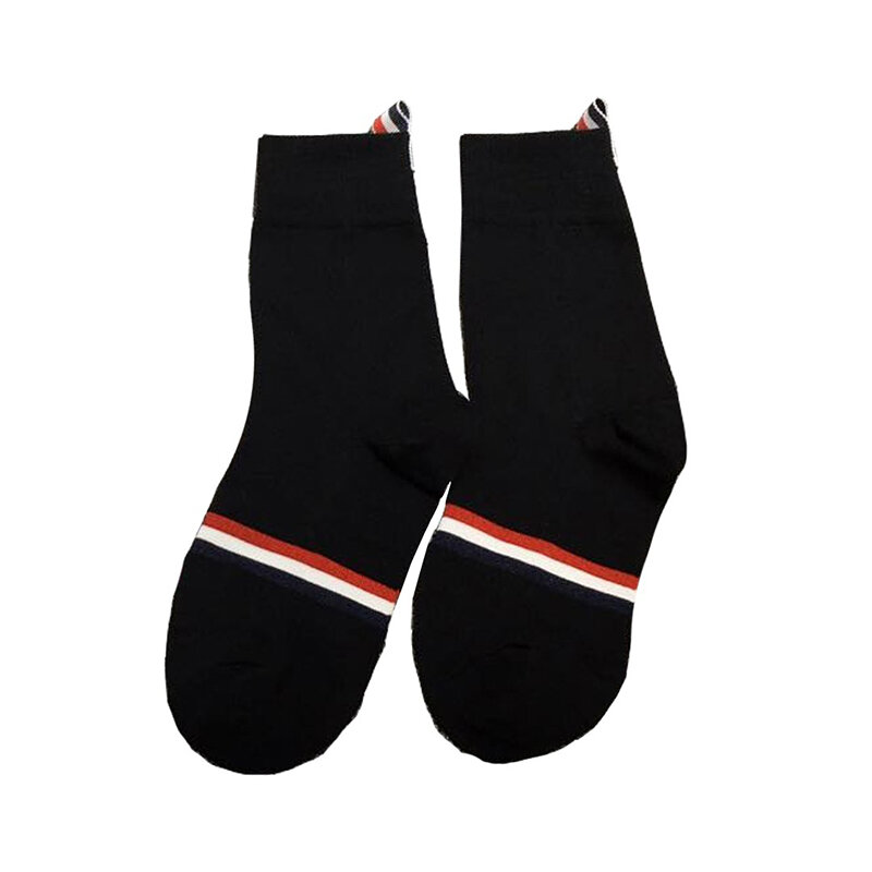 TB THOM – chaussettes de marque à la mode pour hommes et femmes, chaussettes décontractées à rayures en coton, de haute qualité, pour le sport, 4 paires