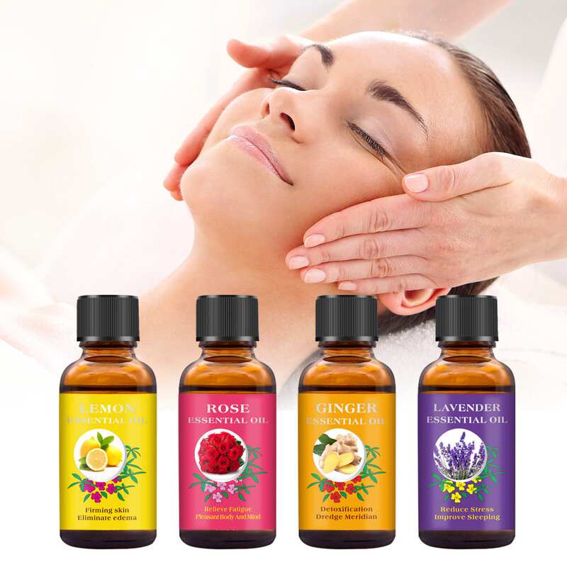 30ml Ginger Massage Oil Detox Slimming Essential Oil Lymphatic Drainage Anti Aging Full Body Slim Massage Oils