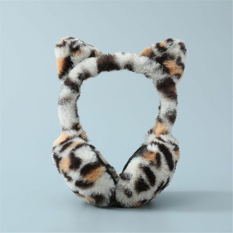 ฤดูหนาว COZY Soft Leopard Earflaps Plush ผ้าปิดหน้าหู Muffs Warm