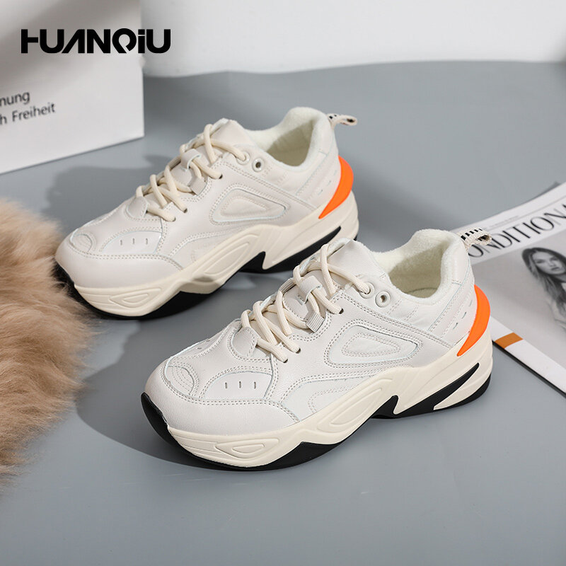 HUANQIU Sneakers 2021 new versatile ins trendy peluche daddy shoes scarpe da donna net red sports scarpe da corsa casual